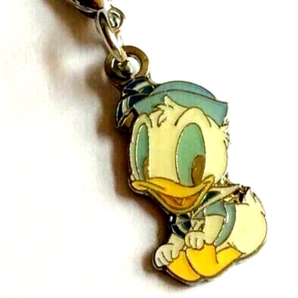 Vintage Disney Donald Duck Charm Clip On For Bracelet Zipper Pull Disney Babies - Picture 2 of 8